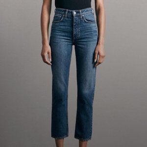 NWT Free shipping! Rag & Bone Nina high rise ankle cigarette Ash size25